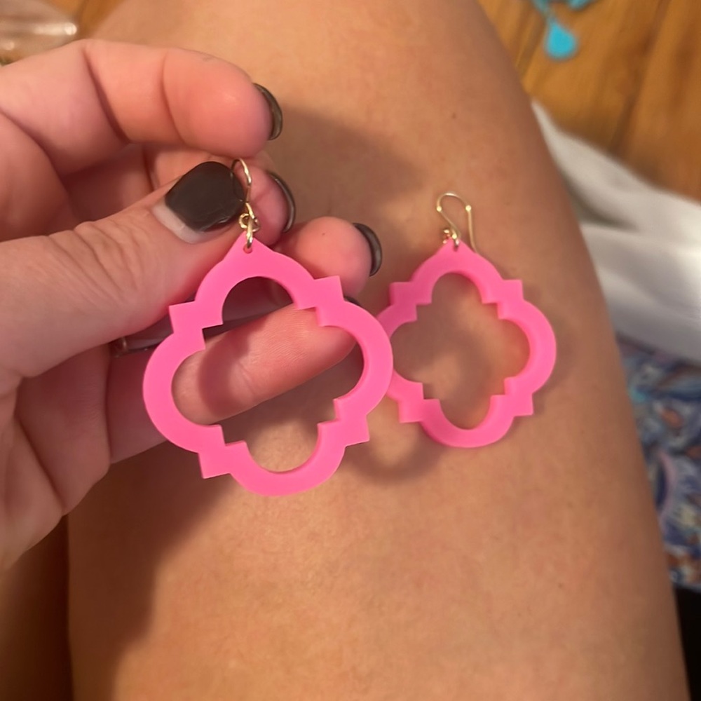 Moon and Lola pink earrings